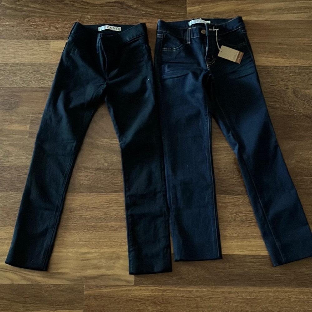 J BRAND 2 pairs of skinny jeans for girls size 8 brand new with tags blue black